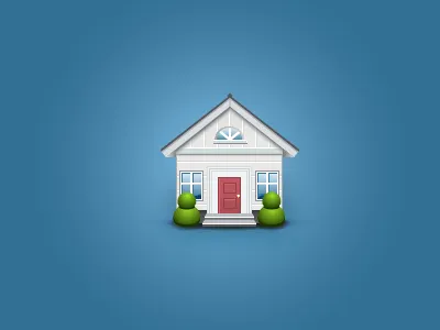 House bushes house icon small vector white