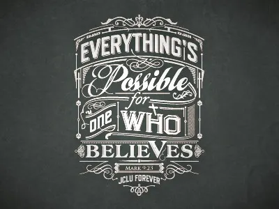 Believe Final customtype design koszulka koszulki biblijne logo tshirt typografia typography verses wersety