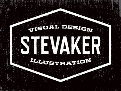 Stevaker Logo distressed logo typography