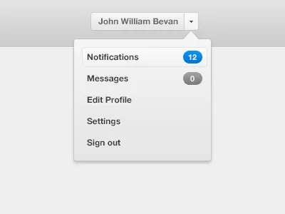 User Menu menu nav user user menu