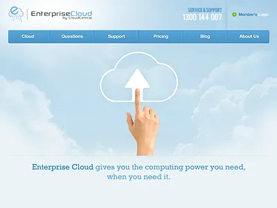 At the cloud cloud design hosting layout service theme ui ux web