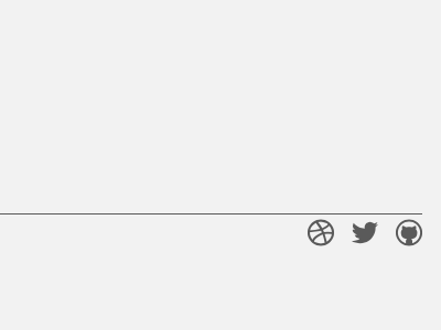 Simple and social dribbble github twitter web design