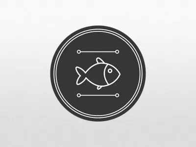 Deli shop icons fish icon lines minimal monotone seafood