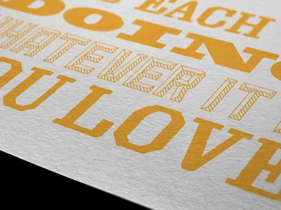 Do What You Love lost type co. orange paper print typography wood type revival