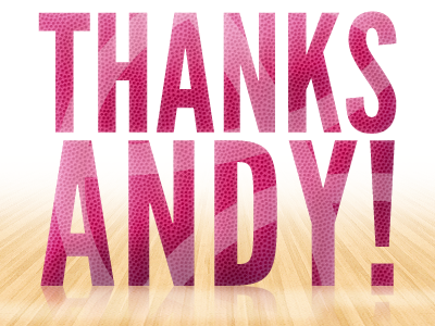 Thanks Andy! debut invite thank you thanks