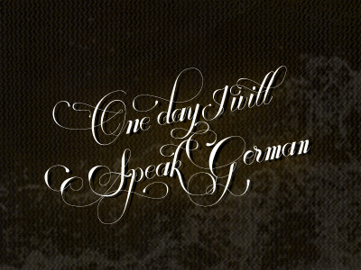 One day calligraphy cursive lettering type vector