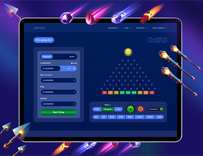 Plinko Game | Casino Website bets design betting betting app casino casino game casino home page casino website crash crash game crypto crypto casino gambling gambling online online casino plinko game purple casino sport bets ui ux vonline casino