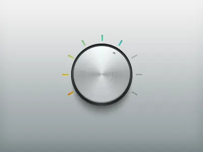 Knob v2 alum aluminium brushed component control knob light metal noise shadow ui volume