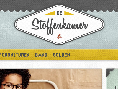 De Stoffenkamer e commerce ecommerce logo navigation search texture ui vintage webshop