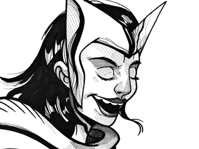 A Super A Day 87 - Black + White character design comic illustration portraits