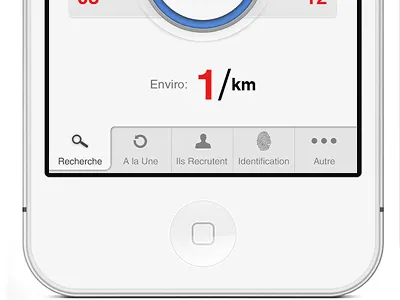 French App3 blue cv french gray iphone app job menu white