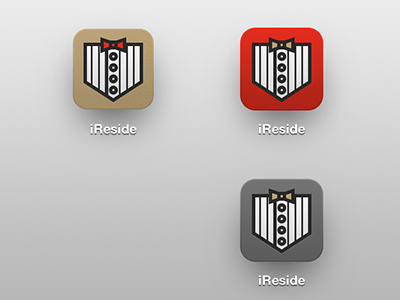 Smart Reside App icon app art art direction bowtie branding clean color colorful concierge creative design digital doorman gold gradient graphic design icon ipad iphone logo mobile modern realistic red shirts silver simple sleek smart user friendly