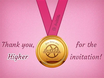 Dribbble Gold Medal debut draft gold medal olympic invitation medal thank you thanks
