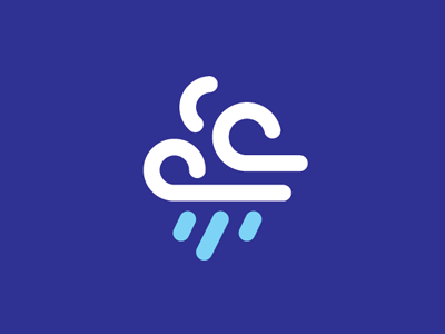 Wind & Rain icon rain symbol wind