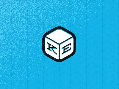 Personal Logo in Cube cube deming e grid icon isometric isometric grid k logo mark personal logo personal mark