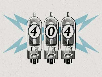404-Illustration 404 amp drawing illustration illustrator retro tube tube amp