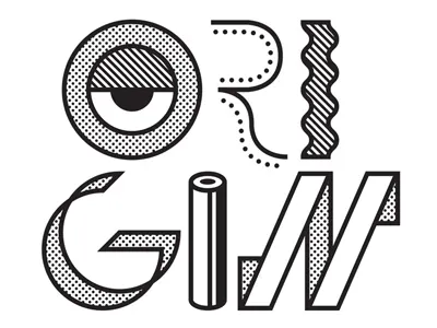 Type Illustration eyeball halftone illustration type typography vector wiggle