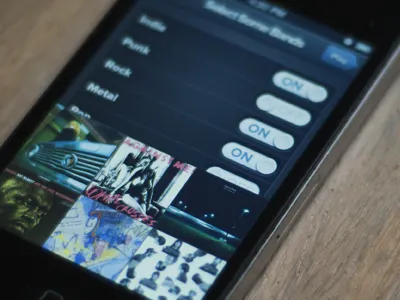 Phone Photo app ios iphone music off on switch toggle ui