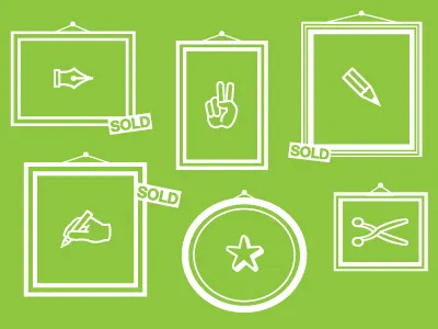 Sold Out dingbats illustration prattcomd vector