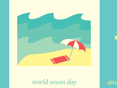 Calendar illustration ocean vector