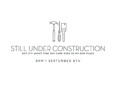 House Warming house warming illustration invitation minimalist party sans serif slab serif typography