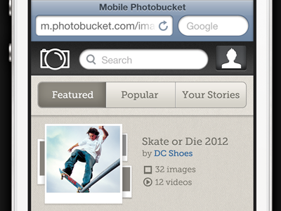 UIing up some mobile web for the Bucket iphone mobile ui