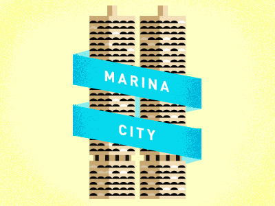 Marina City. building chicago illustration marina city