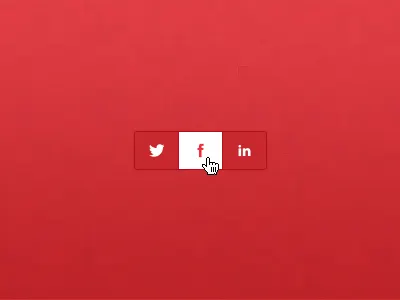 Simple social buttons facebook gradient header linkedin over pattern red social square twitter ui website white
