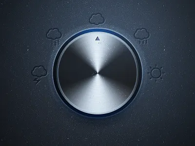 Weather Knob aluminium control icon icons knob metal navigation ui weather