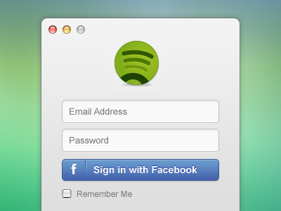 Spotify login rebound login login ui peter avey peteravey peteravey.com spotify