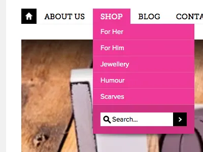 Shop Drop Down - with search dropdown ecommerce grid menu shopify ui