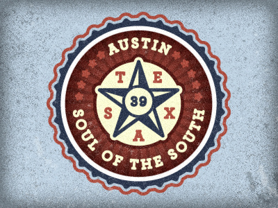Soul Of The South 1839 adam trageser austin design icon logo patch patriot soul south star texas