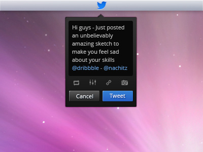Tweet Like a Baws app bar blue mac os quick small top tweet ui ux x