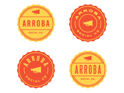 Arroba Social badge branding logo seal social