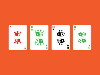 Joker, König, Dame, und Bube bube cards crown dame german jack joker king könig queen skat