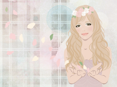 BRIDE bride flower girl illustration wedding