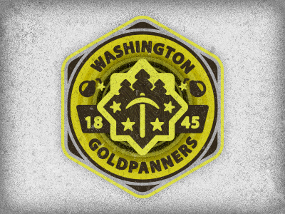 Washington Goldpanners adam trageser bomb design gold icon logo nugget patch pick star washinton