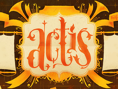 Cover for ActisWunderman actis cover illustration lettering letters typography