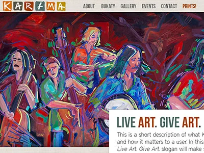 Kartma Website Snap WIP banner interface painting snapshot website