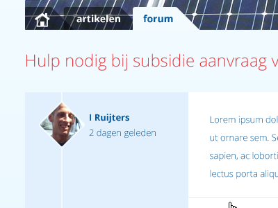 Topic avatar forum navigation tabs ui website