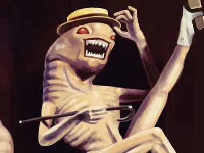 Check Please: Crazy 4 Cult 6 alien crazy 4 cult derek deal digital painting illustration nyc pepto bismol space balls