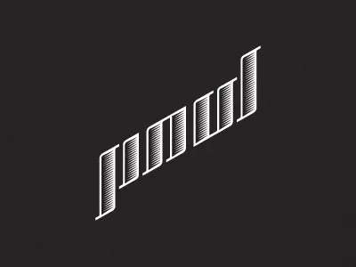 paul chain design hand knot lettering logo node paul personal sequence typography weave