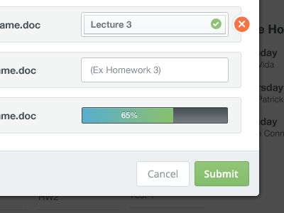 Upload button check icon modal progress bar ui upload ux