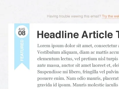 Headline Email Template email email template headline simple template