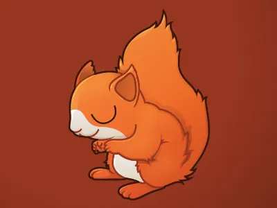 squirrel v.2 animal characted design nut squirrel vector
