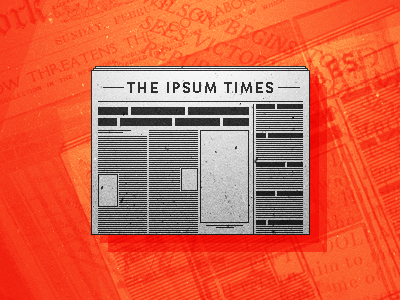 A-Changin' grunge layout news newspaper orange pixel red times wireframe