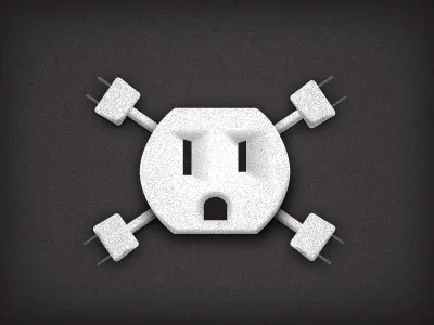 Electrical Outlet Skull-n-Crossbones 2 black jolly roger outlet safety skull and crossbones white