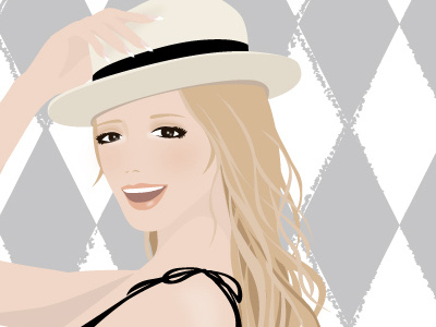 Girl girl hat illustration summer