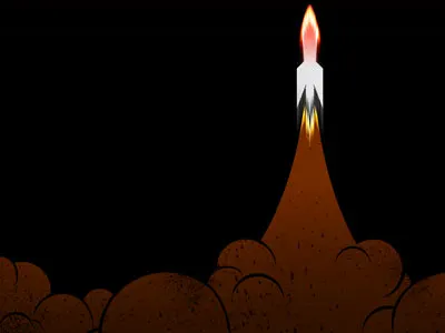 New Self Project flames illustration mars rocket smoke space texture universe