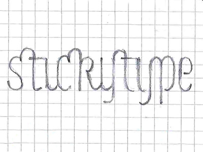 Sticky Type branding grid lettering ligature ligatures logo sketches typography